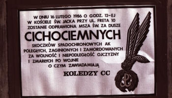 Rocznica I skoku Cichociemnych - Warszawa 16.02.1986